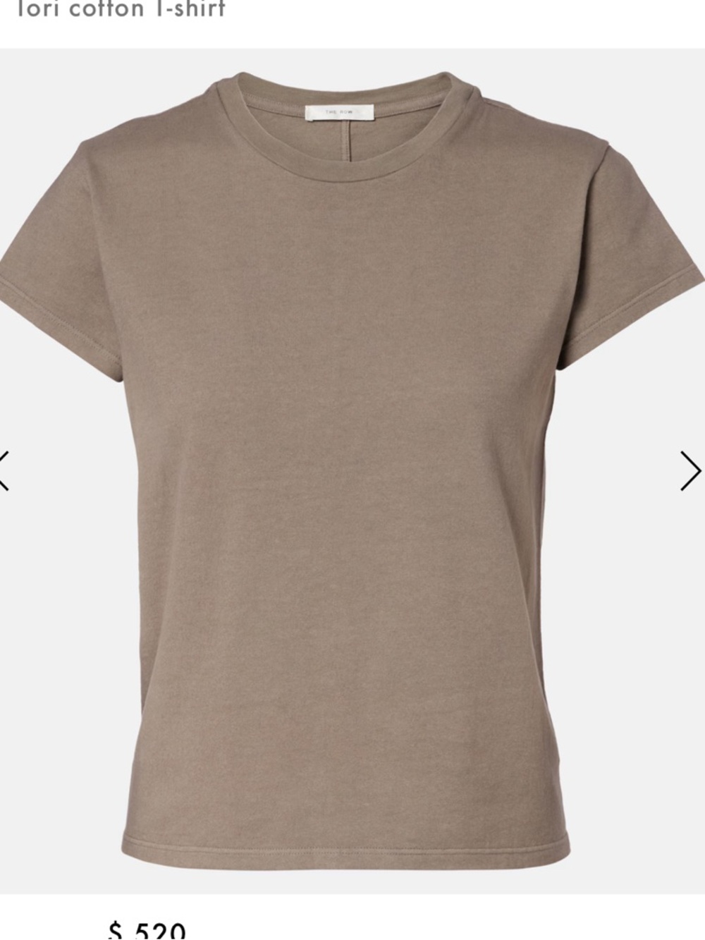 The Row Tori Cotton T Shirt